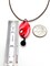 Shaded Red Oval Shaped Pendant with Black Bead product 4